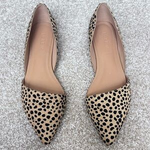 J. Crew Animal Print Calf Hair D’Orsay Flats size 7.5